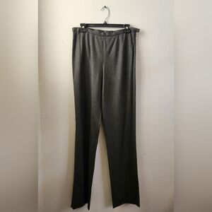 Escada Virgin Wool Dress Pants Women's Straight Leg Dark Gray Size 40 US 10 Tall